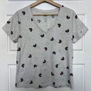 Disney Parks Minnie Mouse Hat Graphic Short Sleeve T Shirt Size Small Gray